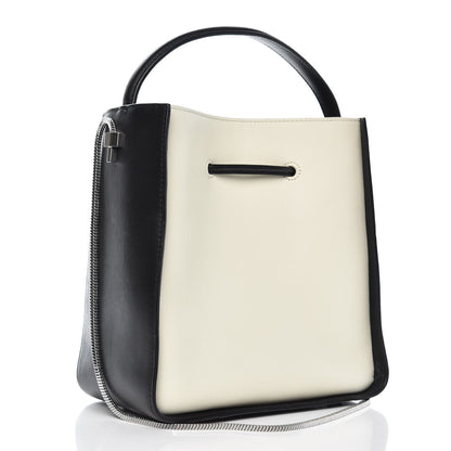 3.1 Phillip Lim 3.1 Smooth Calfskin Bi-Color Small Soleil Bucket Bag Off White Black 3 of 10