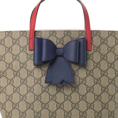 Gucci GG Supreme Monogram Bow Childrens Tote Red 8 of 12