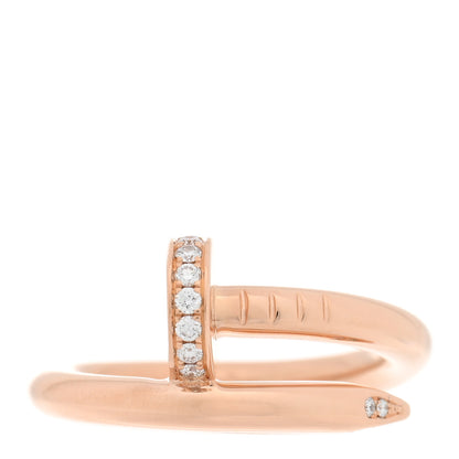 Cartier 18K Pink Gold Diamond Juste Un Clou Ring 50 5.5 1 of 4