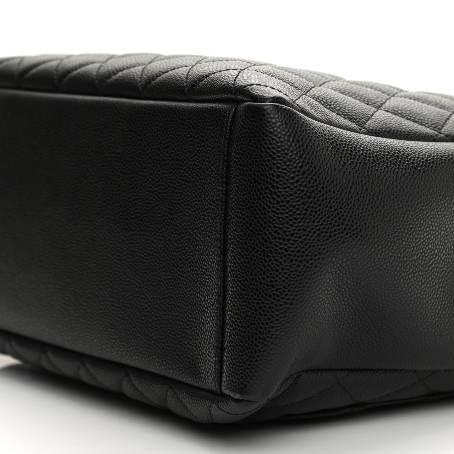 Caviar Quilted Grand Shopping Tote GST Black