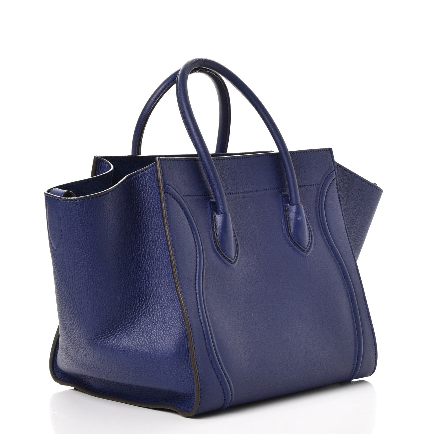 Celine Supple Calfskin Medium Phantom Luggage Royal Blue 3 of 11