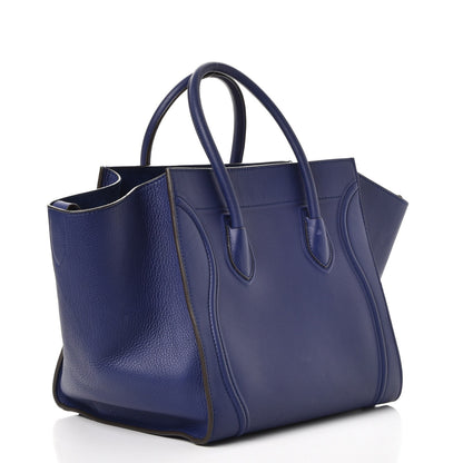 Celine Supple Calfskin Medium Phantom Luggage Royal Blue 3 of 11