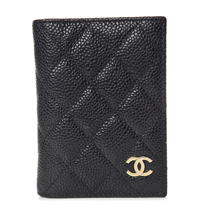 Chanel Caviar Quilted Card Holder Wallet Black 1 of 8