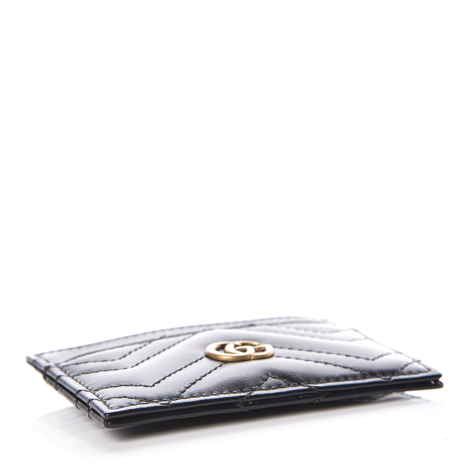 Gucci Calfskin Matelasse GG Marmont Card Holder Black 4 of 7