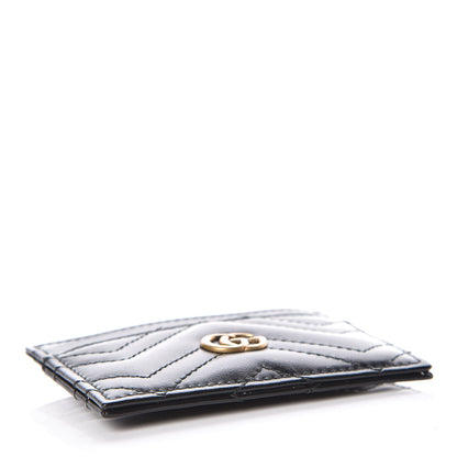 Gucci Calfskin Matelasse GG Marmont Card Holder Black 4 of 7