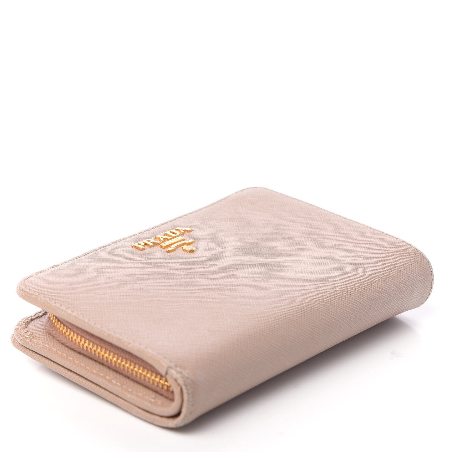 Saffiano Metal Compact Wallet Cammeo