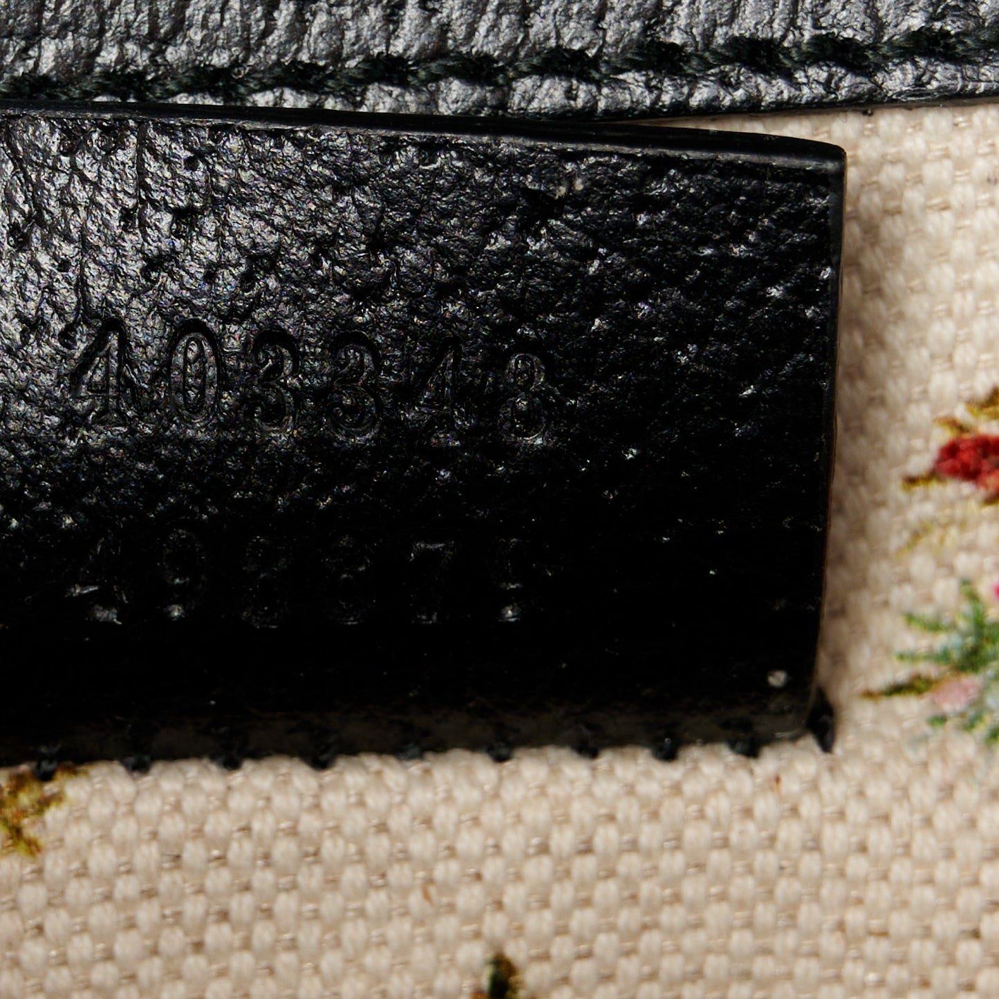 Calfskin Web Floral Embroidered Medium Dionysus Shoulder Bag Black