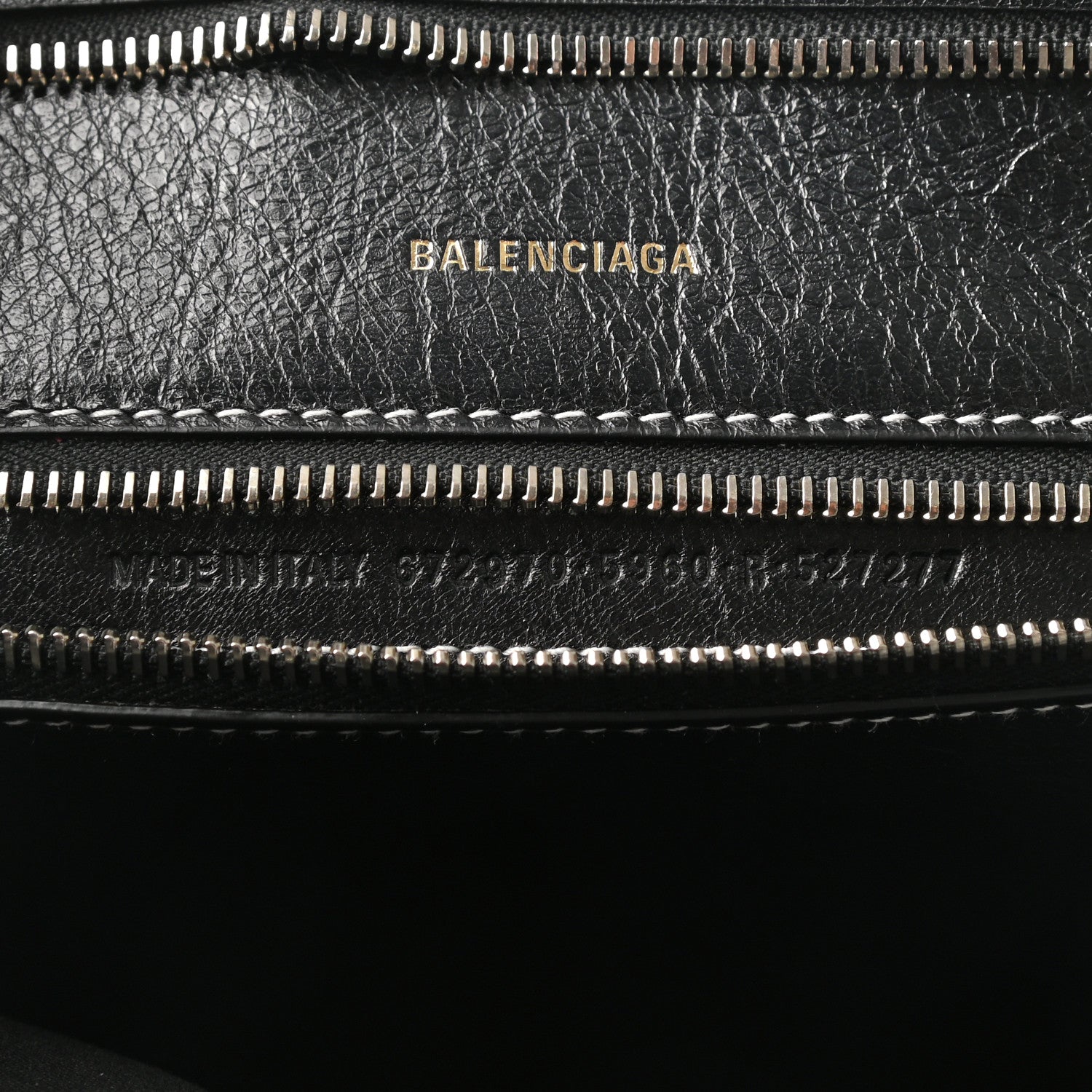 Balenciaga Agneau Arena Striped Large Barbes Z Pouch with Handle Candy Pink Black 7 of 8