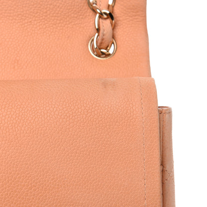 Chanel Iridescent Caviar Quilted Jumbo Double Flap Pink 15 of 19