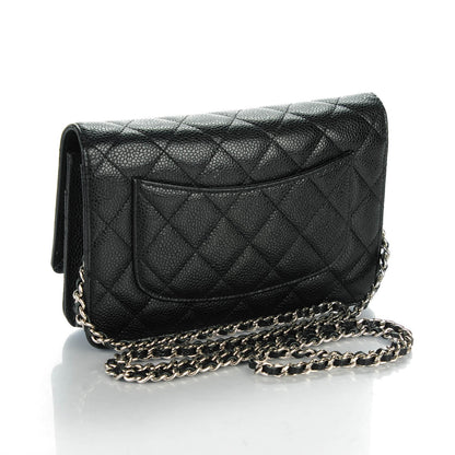 Chanel Caviar Quilted Wallet On Chain WOC Black 3 of 8