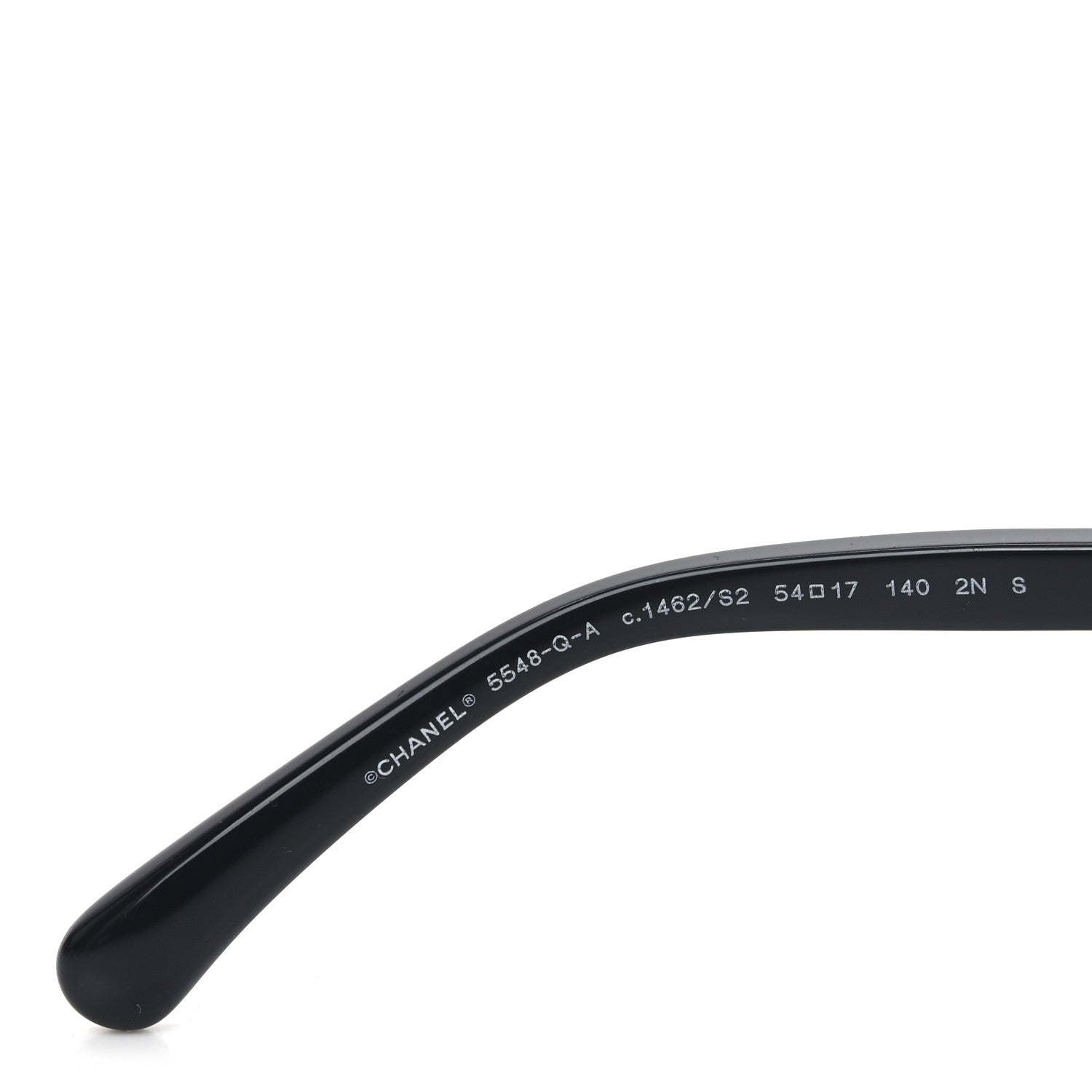 Chanel Acetate Metal Calfskin CC Square Sunglasses 5548-Q-A Black Burgundy 5 of 7