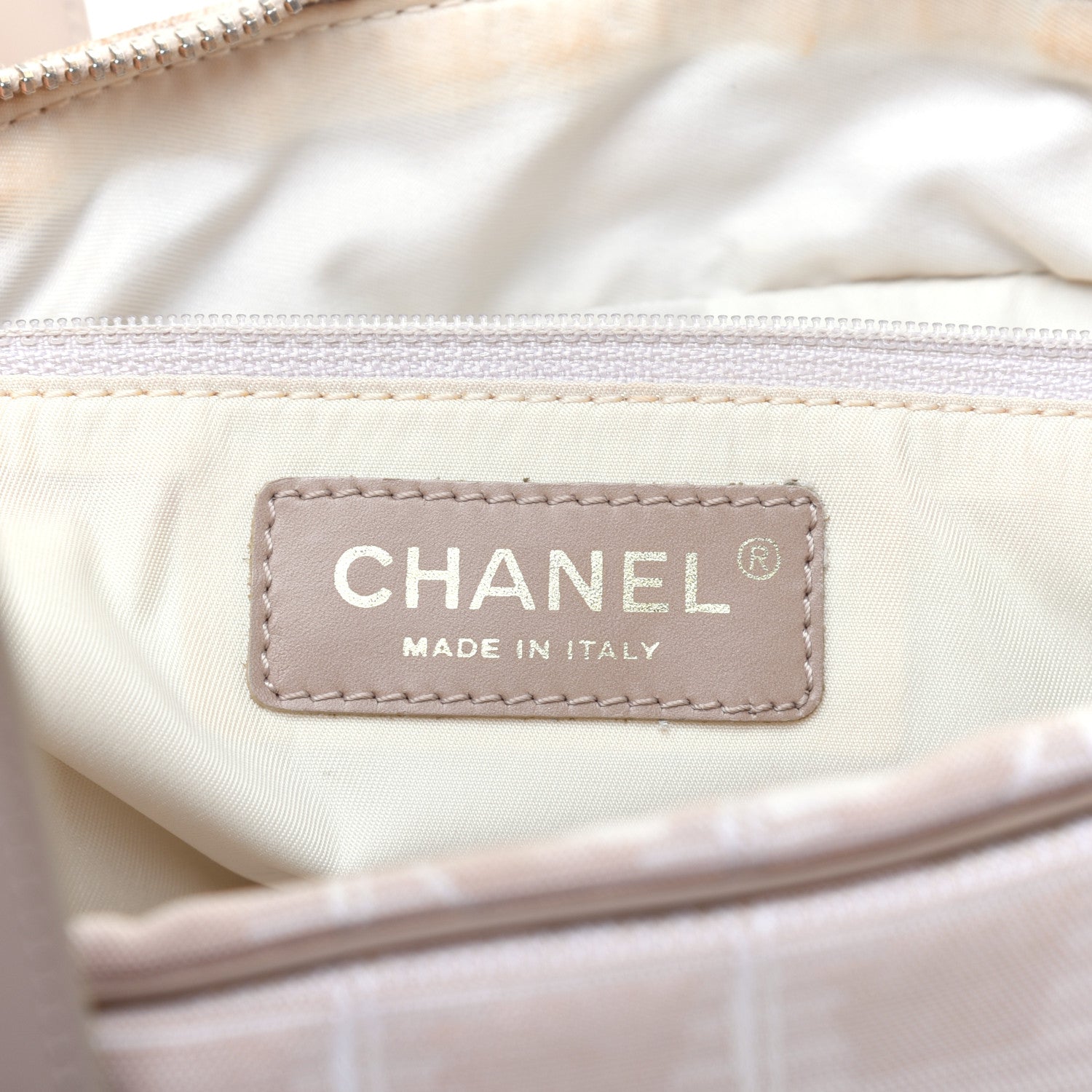 Chanel Nylon Travel Bowler Beige 8 of 12