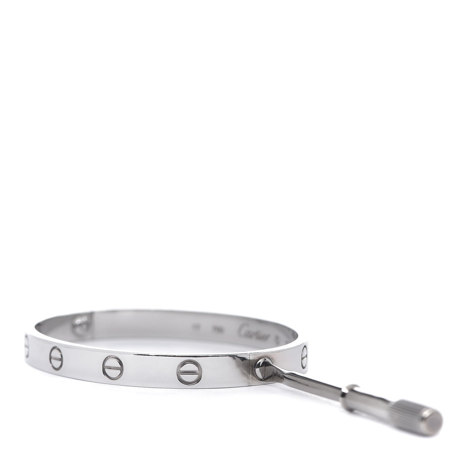 Cartier 18K White Gold LOVE Bracelet 17 3 of 5