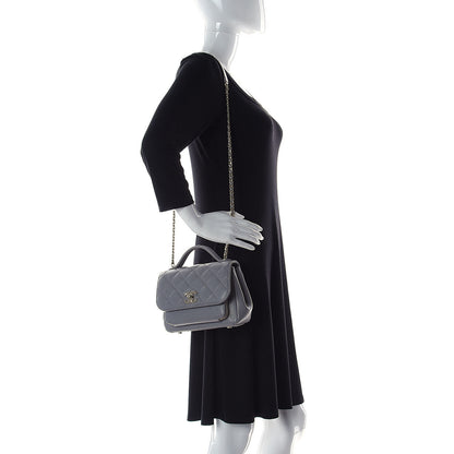 Chanel Caviar Quilted Small Business Affinity Flap Grey 2 of 10