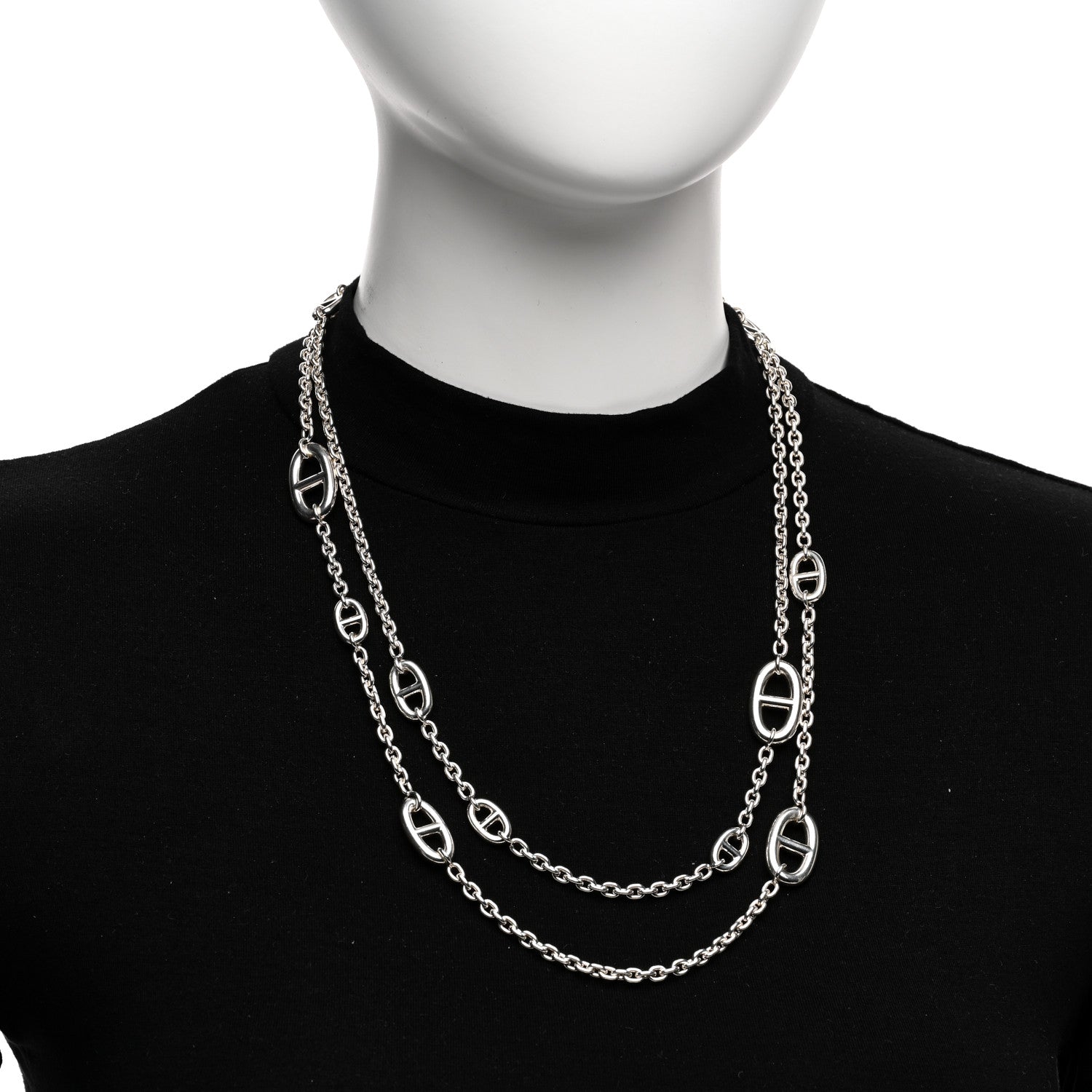 Hermes Sterling Silver Farandole Necklace 160 2 of 6