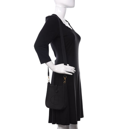 Hermes Taurillon Clemence Evelyne TPM Black 2 of 11