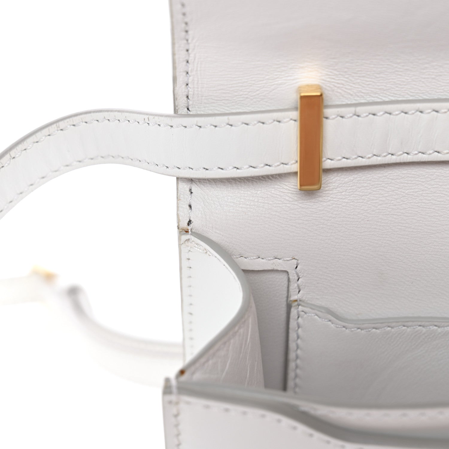 Burberry Calfskin Mini TB Bag White 1851579 – FASHIONPHILE