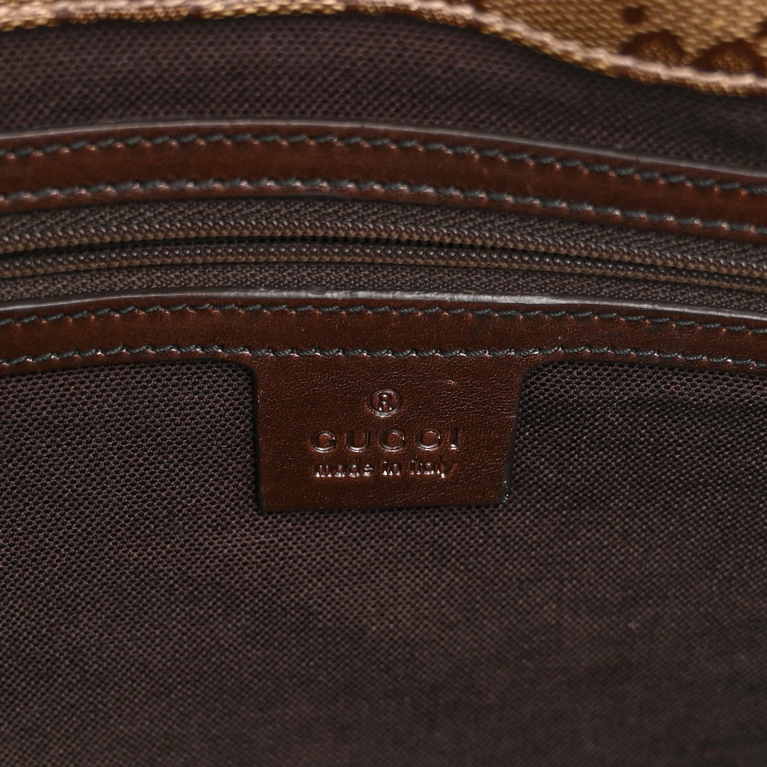 Gucci Crystal Monogram Large Babouska Vertical Shopping Tote Brown 6 of 12