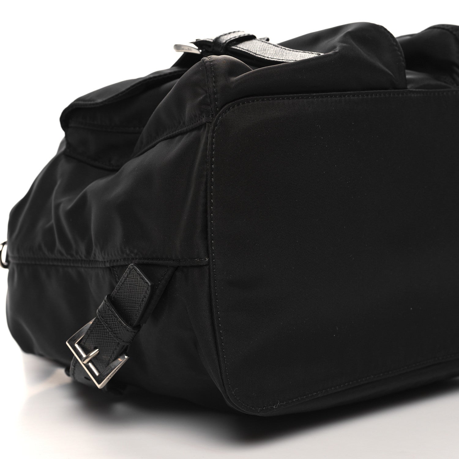 Prada Nylon Vela Saffiano Medium Backpack Black 10 of 11