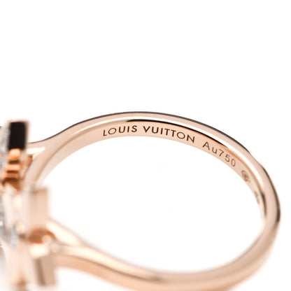 Louis Vuitton 18K Pink Gold Diamond Star Blossom Ring 54 7 5 of 8