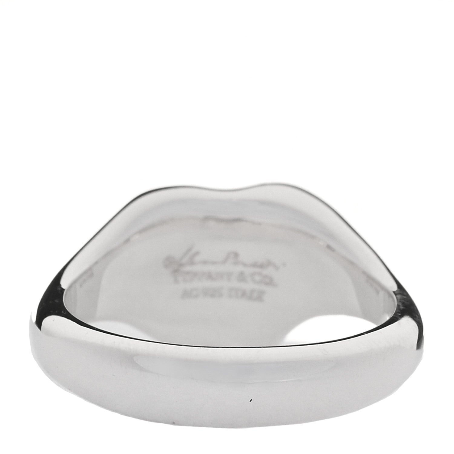Tiffany Sterling Silver Elsa Peretti Full Heart Ring 50 5.5 3 of 5