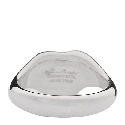 Tiffany Sterling Silver Elsa Peretti Full Heart Ring 50 5.5 3 of 5