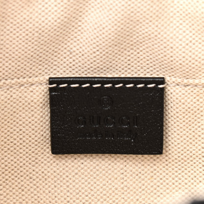 Gucci Raffia Azalea Calfskin Crochet Flower Small GG Marmont Shoulder Bag Natural Ecru Black 6 of 11