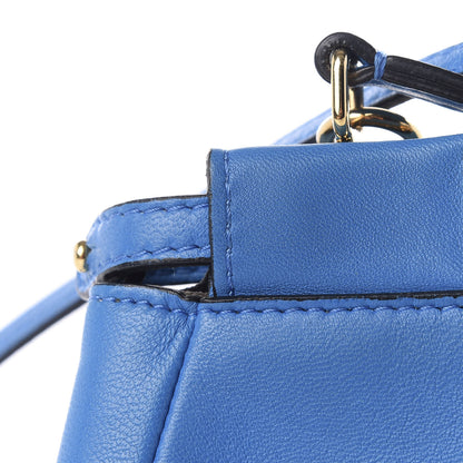 Fendi Shiny Nappa Micro Peekaboo Iconic Satchel Blue Royal 10 of 10