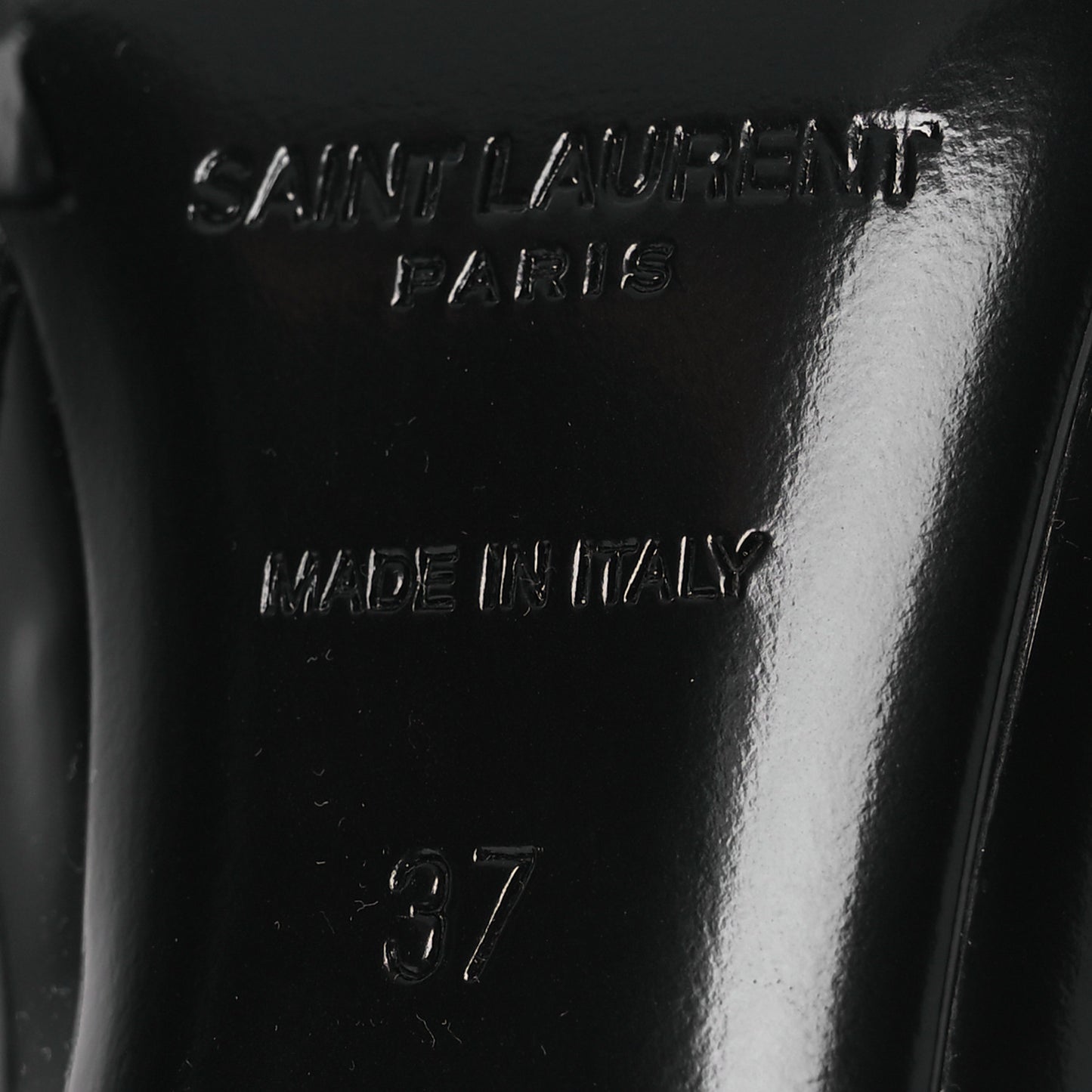 Glazed Calfskin Opyum Ankle Boots 37 Black