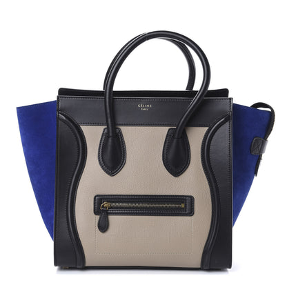 Celine Elephant Calfskin Suede Mini Tri-Color Luggage Sand 1 of 9