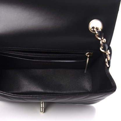 Chanel Lambskin Chevron Quilted Mini Rectangular Flap Black 5 of 10
