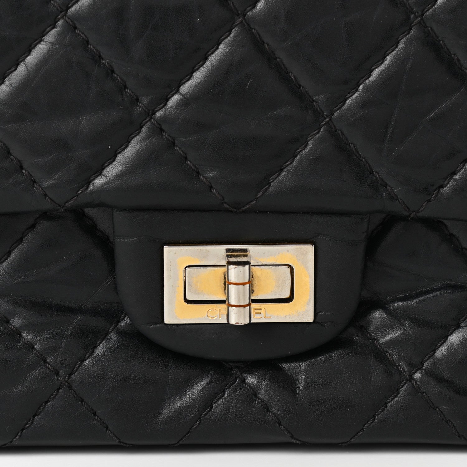 Chanel Aged Calfskin Quilted 2.55 Reissue 226 Flap Navy Blue 8 of 11