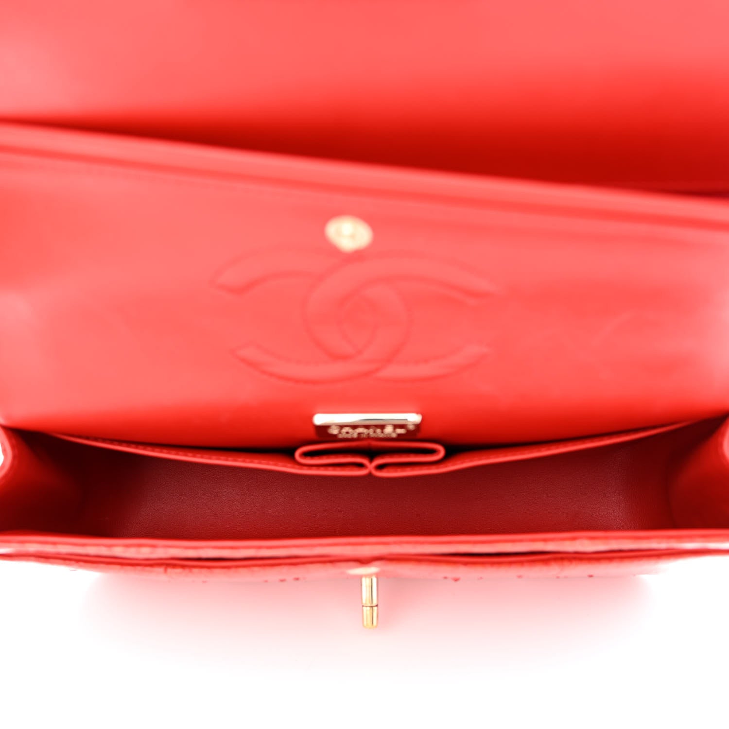 Chanel Snakeskin Medium Double Flap Red 5 of 17