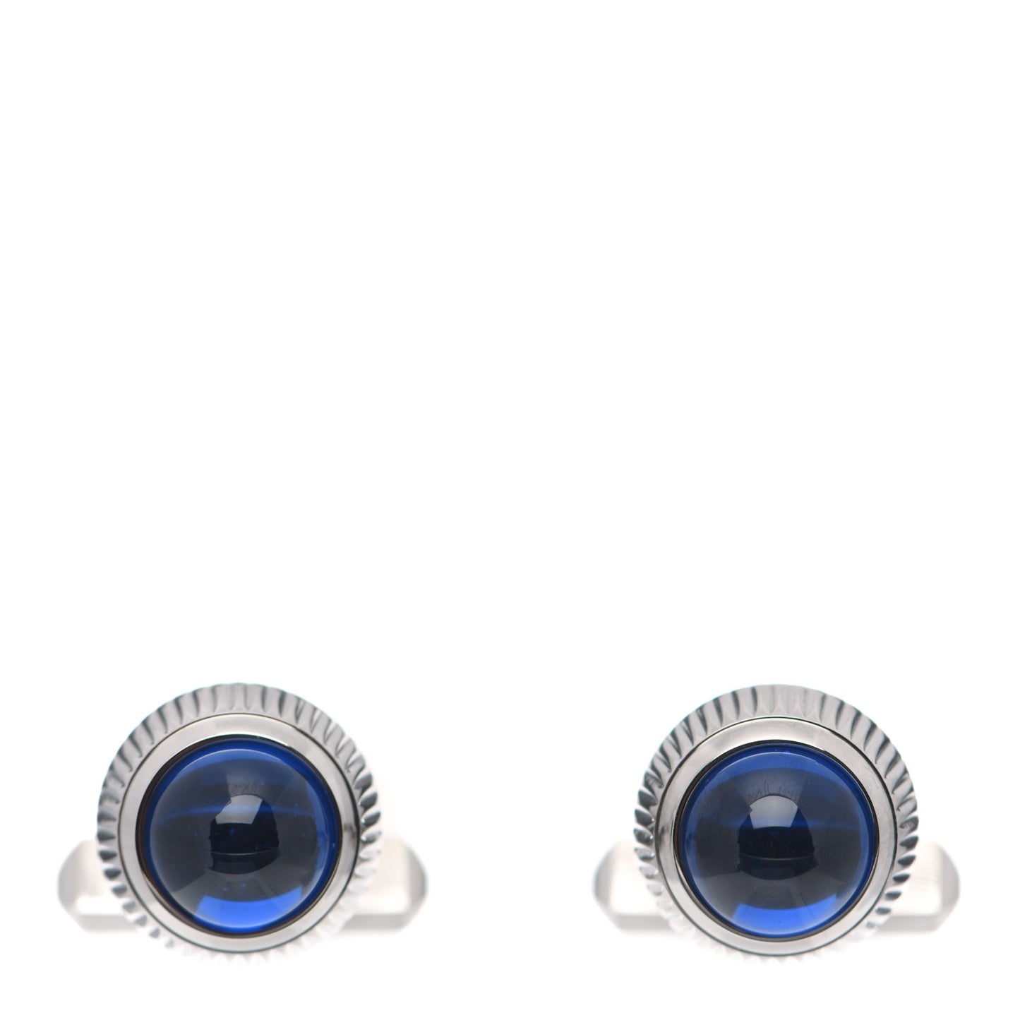 Palladium Sterling Silver Blue Spinel R De Cartier Biplane Cufflinks