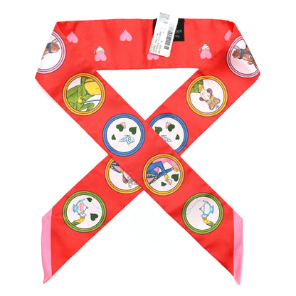 Hermes Silk Tea Time Twilly Rouge Vif Vert Multicolor 1 of 4