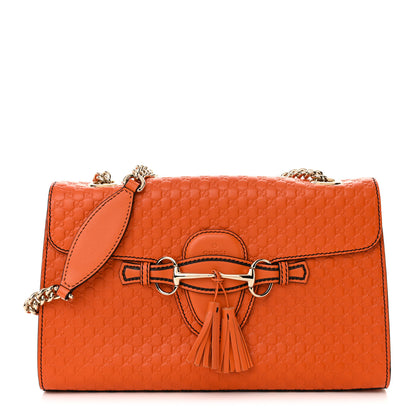 Gucci Microguccissima Medium Emily Chain Shoulder Bag Sun Orange 1 of 10