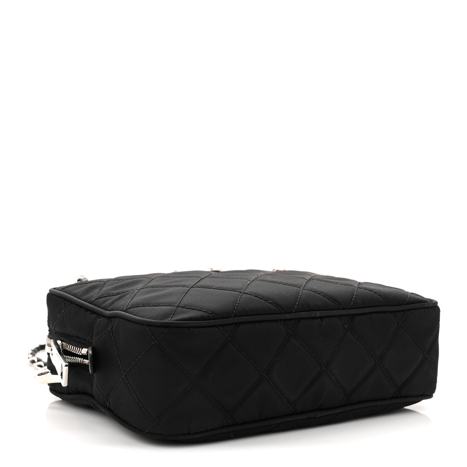 Prada Nylon Tessuto Impuntu Quilted Bandoliera Crossbody Bag Black 4 of 9