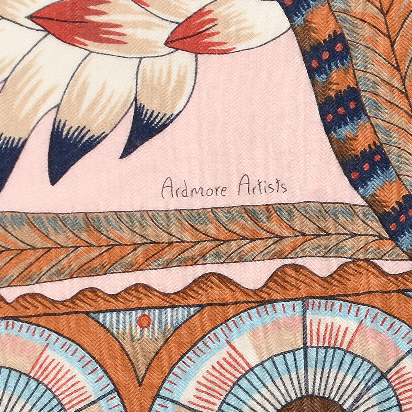 Cashmere Silk The Savana Dance Shawl 140 Rose Pale Bleu Marron