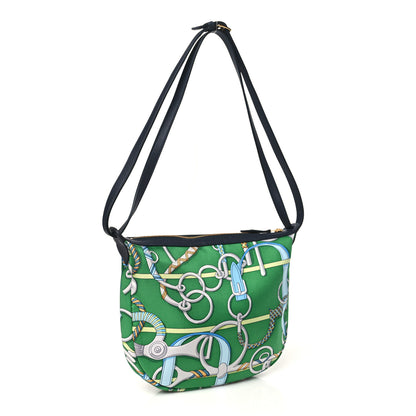 Hermes Silk Sursoie To Go Pouch Vert Yucca Celeste Caban 3 of 10