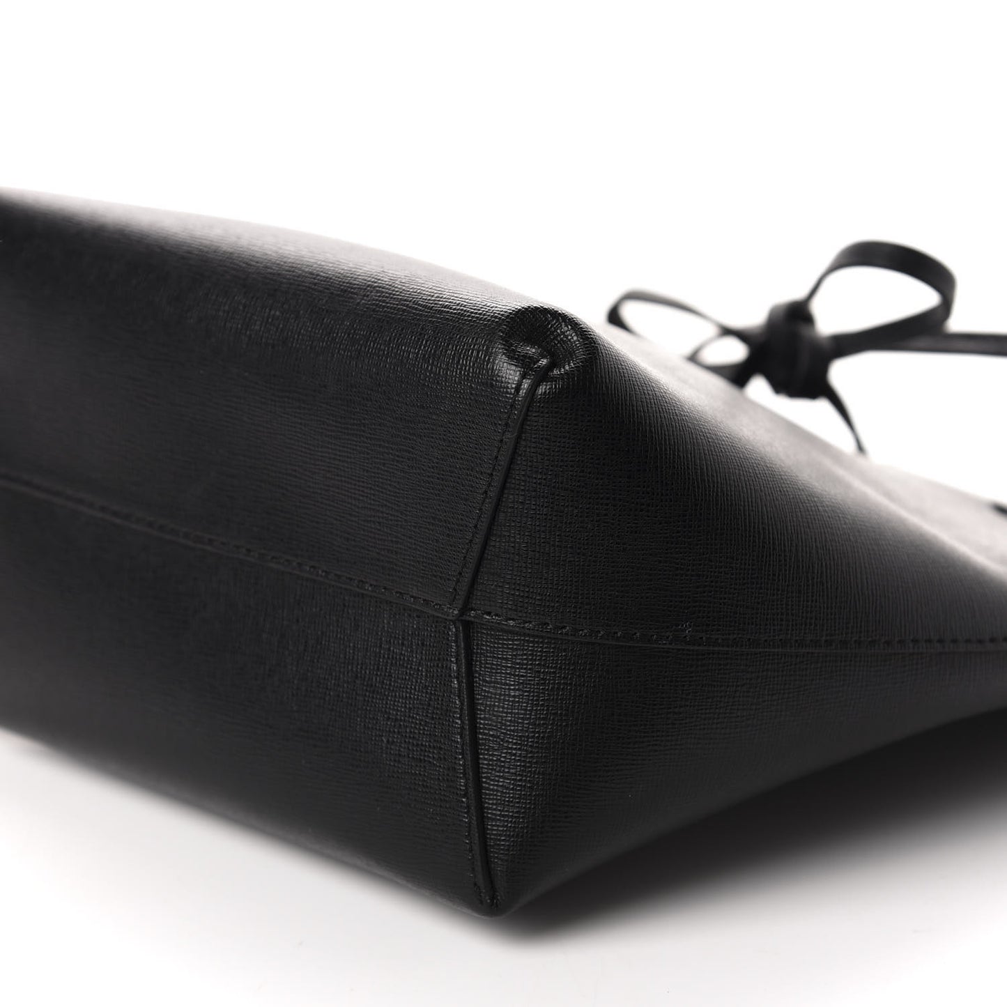 Saffiano Mini Bucket Bag Black Flamma
