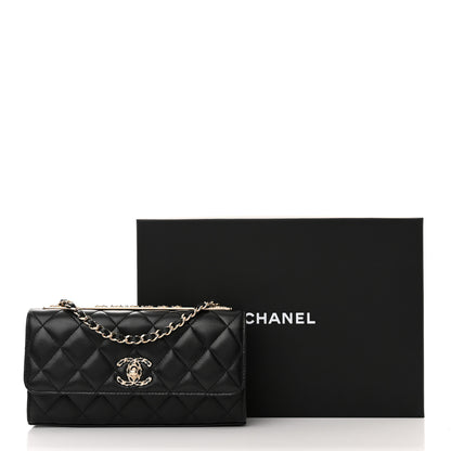 Chanel Lambskin Quilted Trendy CC Flap Phone Holder With Chain Black 11 of 11