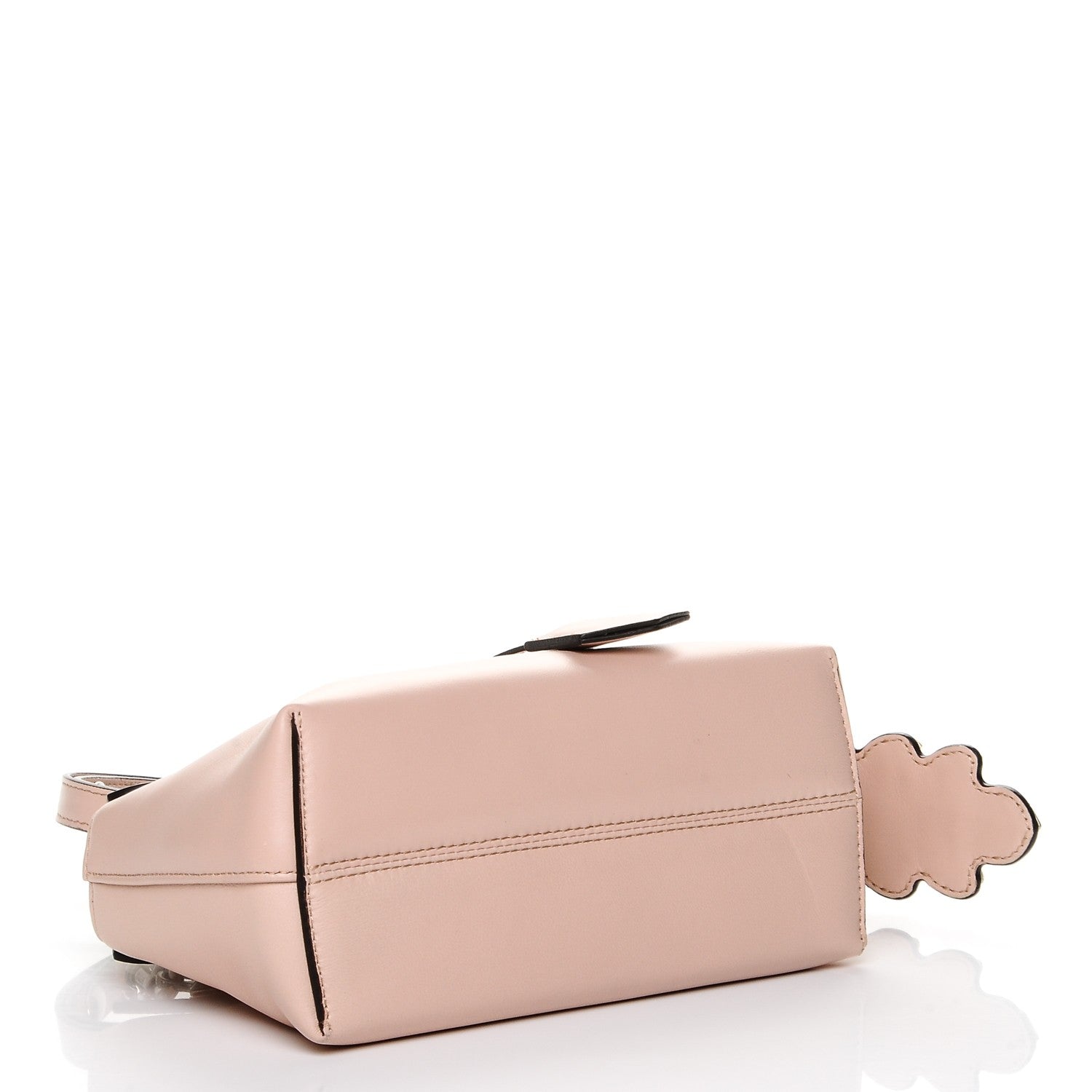 Fendi Shiny Nappa Crystal Croc Tail Mini By The Way Boston Bag Soap Smoky Quartz 4 of 7