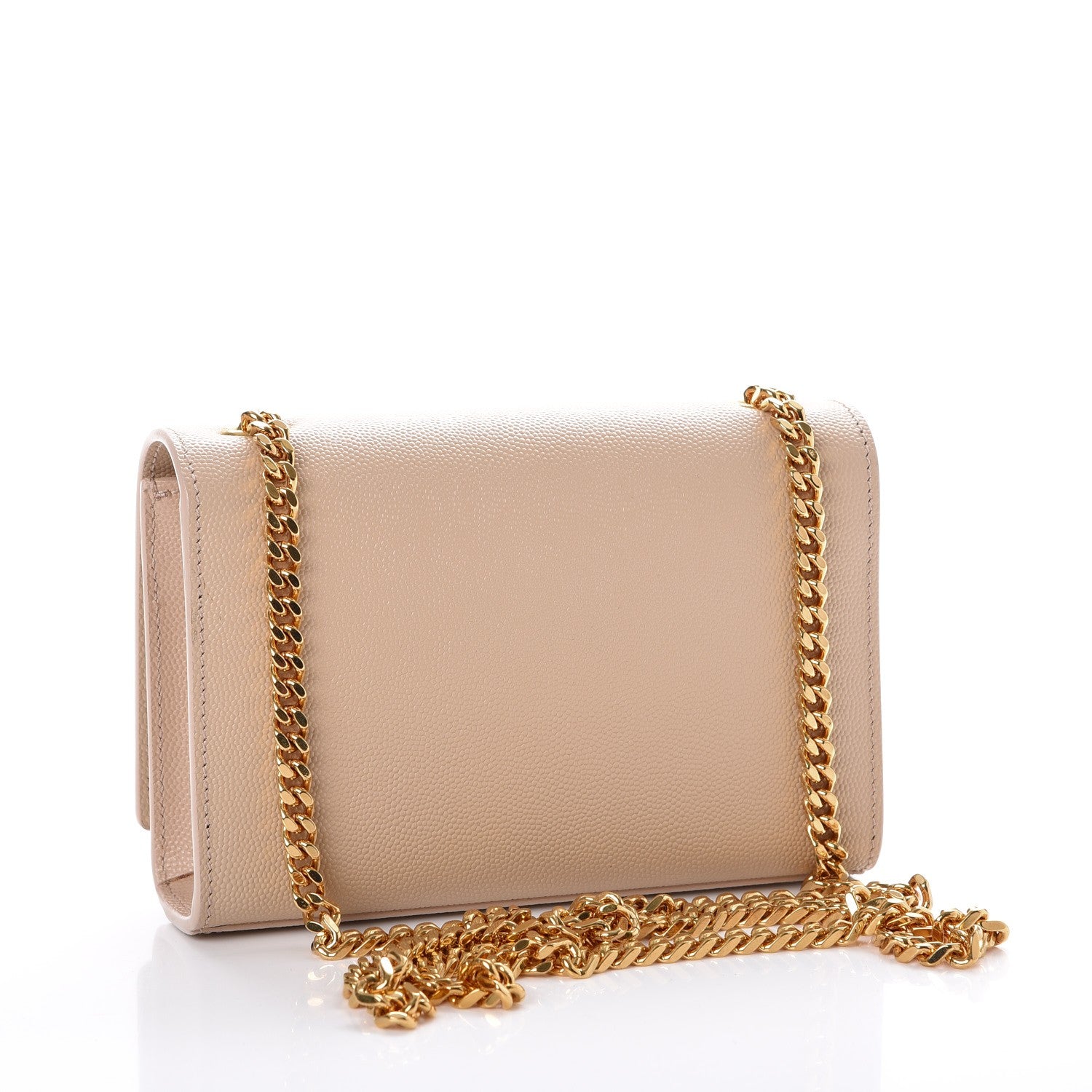 Saint Laurent Grain De Poudre Small Monogram Kate Satchel Nude Powder 4 of 7