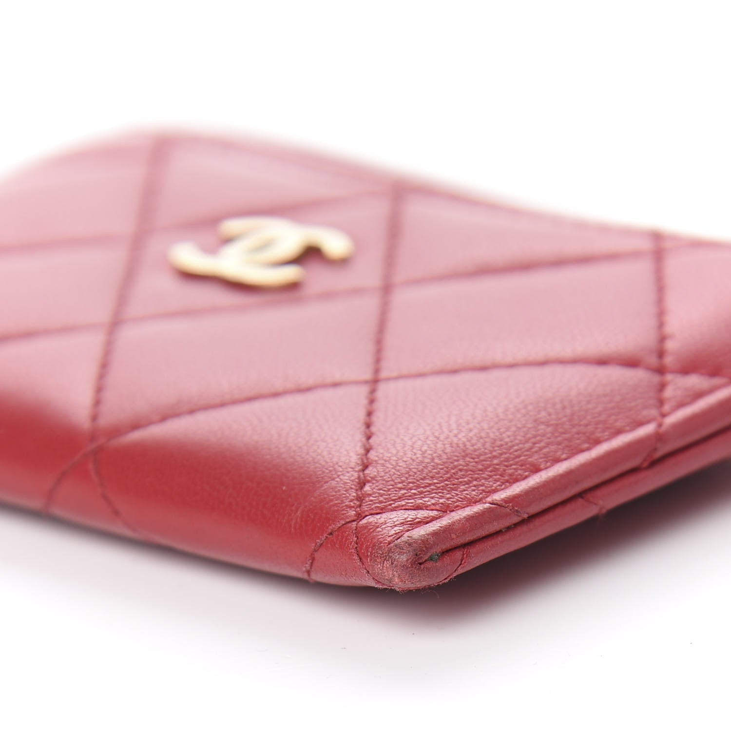Chanel Lambskin Quilted Card Holder Red 11 of 12