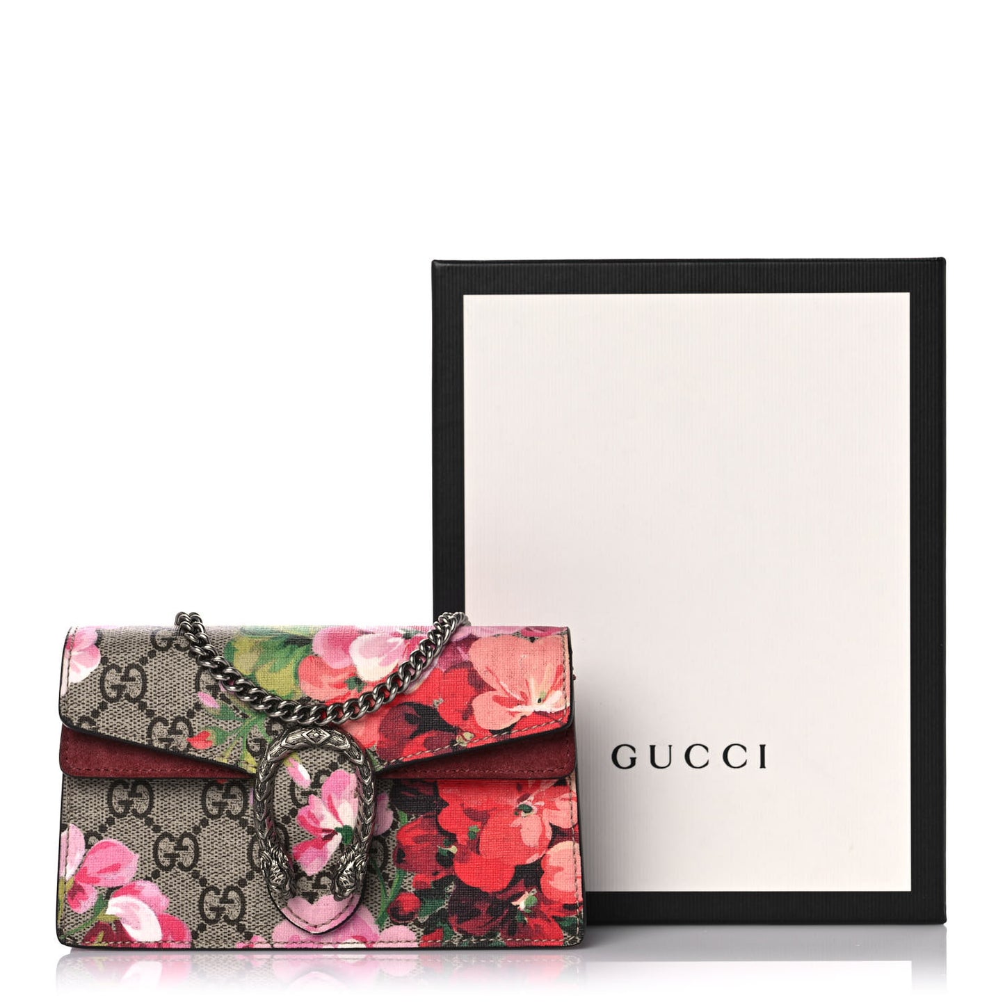 GG Supreme Monogram Blooms Super Mini Dionysus Shoulder Bag Beige Multicolor Dry Rose