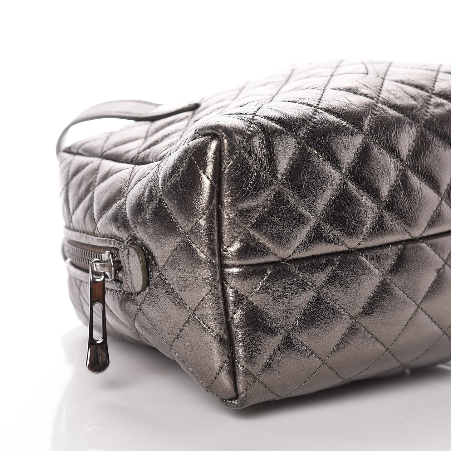 Metallic Calfskin Quilted Sophie Pewter