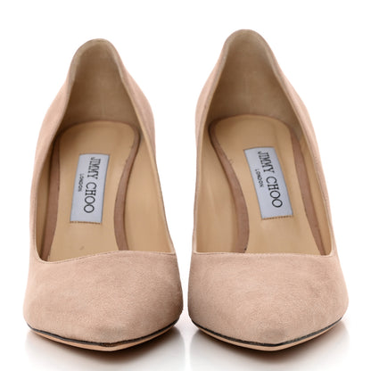 Jimmy Choo Suede Romy 85 Pumps 39 Ballet Pink 2 of 11
