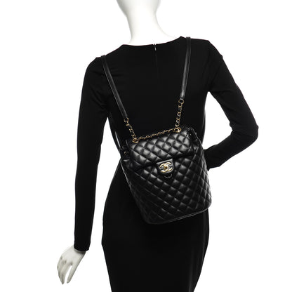 Chanel Lambskin Quilted Small Urban Spirit Backpack Black 2 of 8