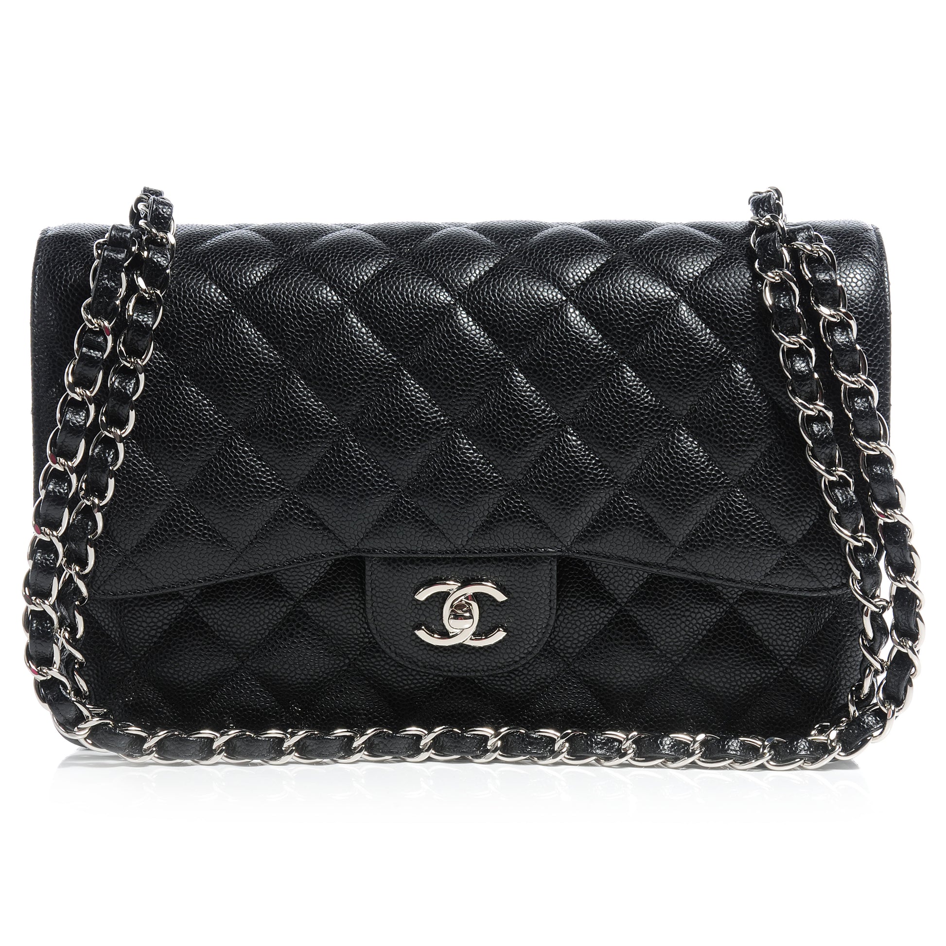 Chanel Caviar Quilted Jumbo Double Flap Black 1 of 8