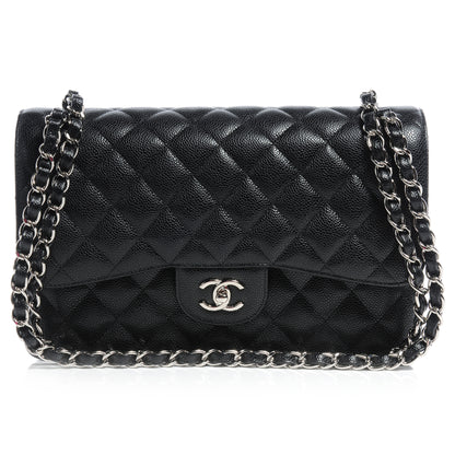 Chanel Caviar Quilted Jumbo Double Flap Black 1 of 8